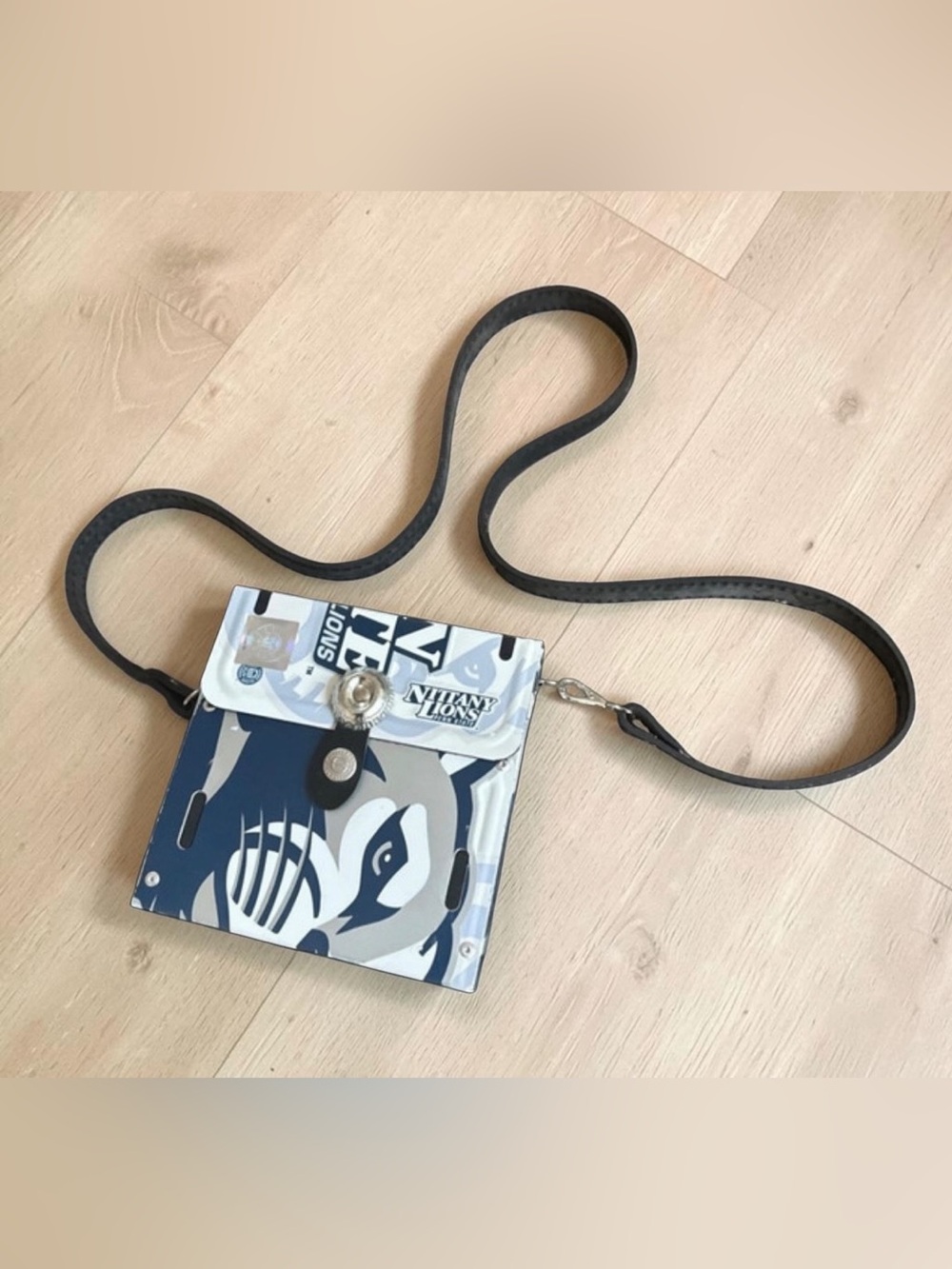 LITTLE EARTH Vintage 90s Y2K Penn State Nittany Lions Recycled License Plate Bag